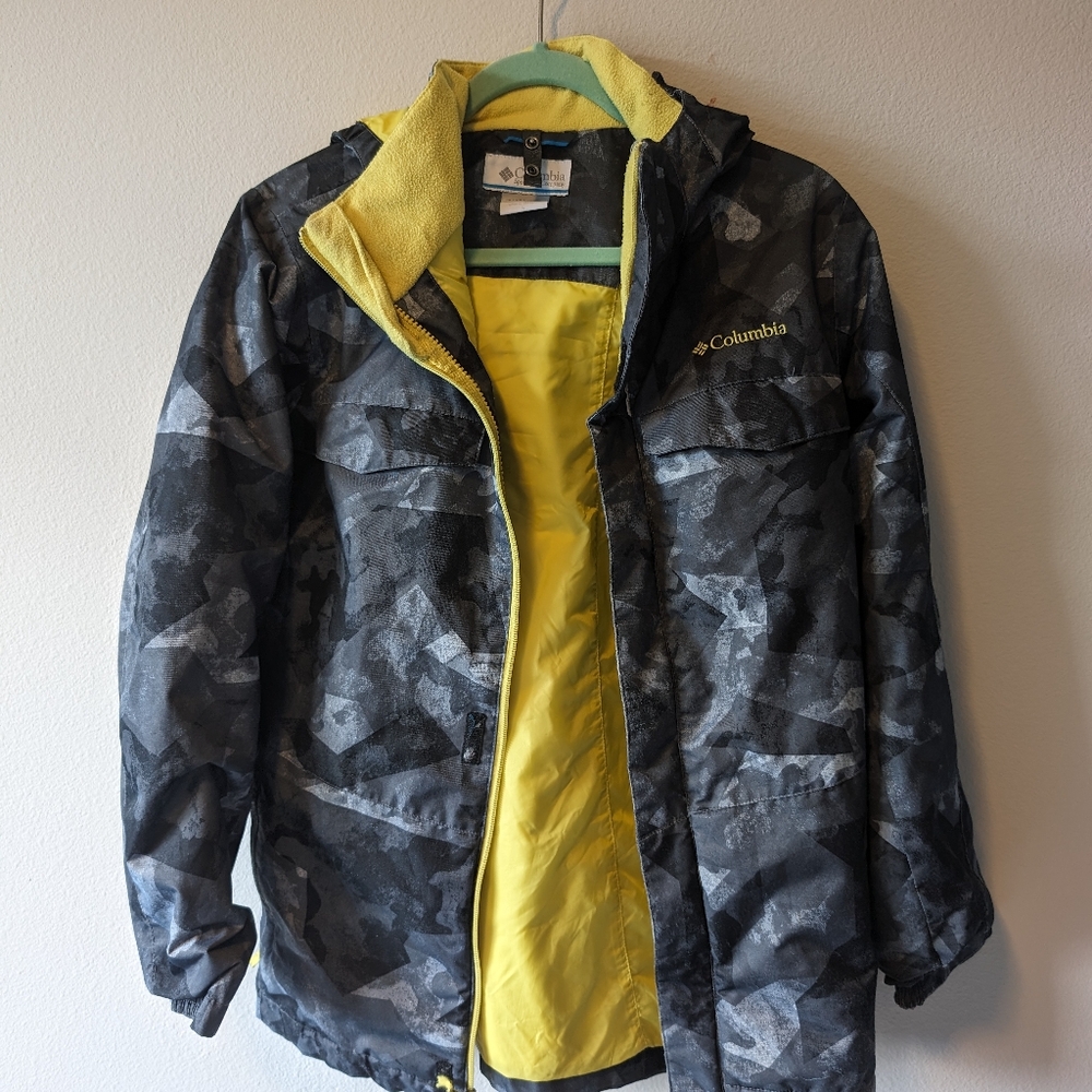 Columbia Black/Gray Jacket with Detachable Fleece Liner | Boys L
